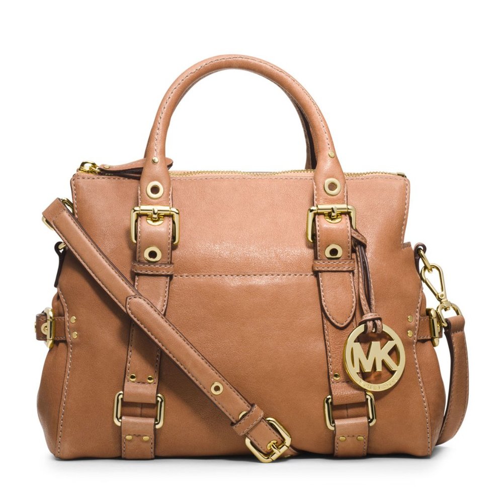Michael Kors small brown leather "Lea" satchel